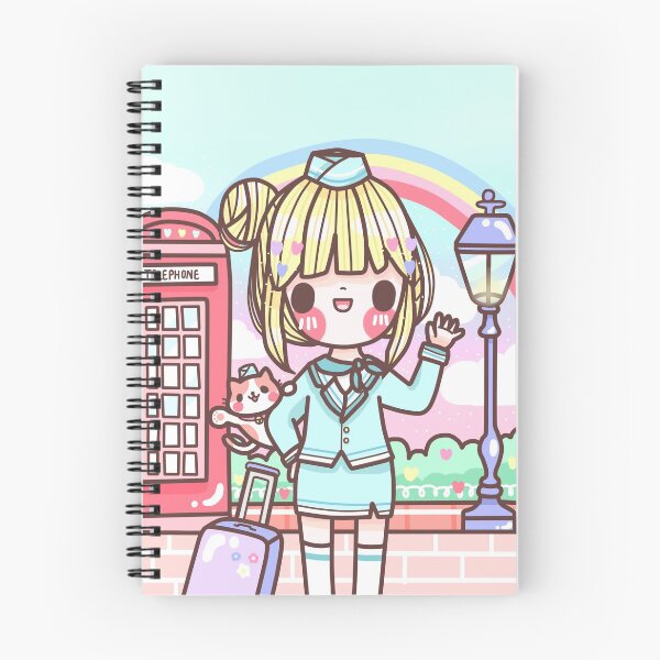 Item preview, air hostess girl with cat designed and sold by teenybrush.