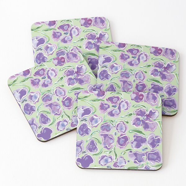 Item preview, Big Purple Flowers designed and sold by RhubarbMyrtle.