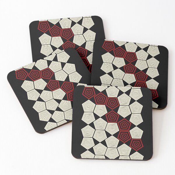 Item preview, Colour Pop Pentagons - Red & Cream designed and sold by LAEC-Shop.