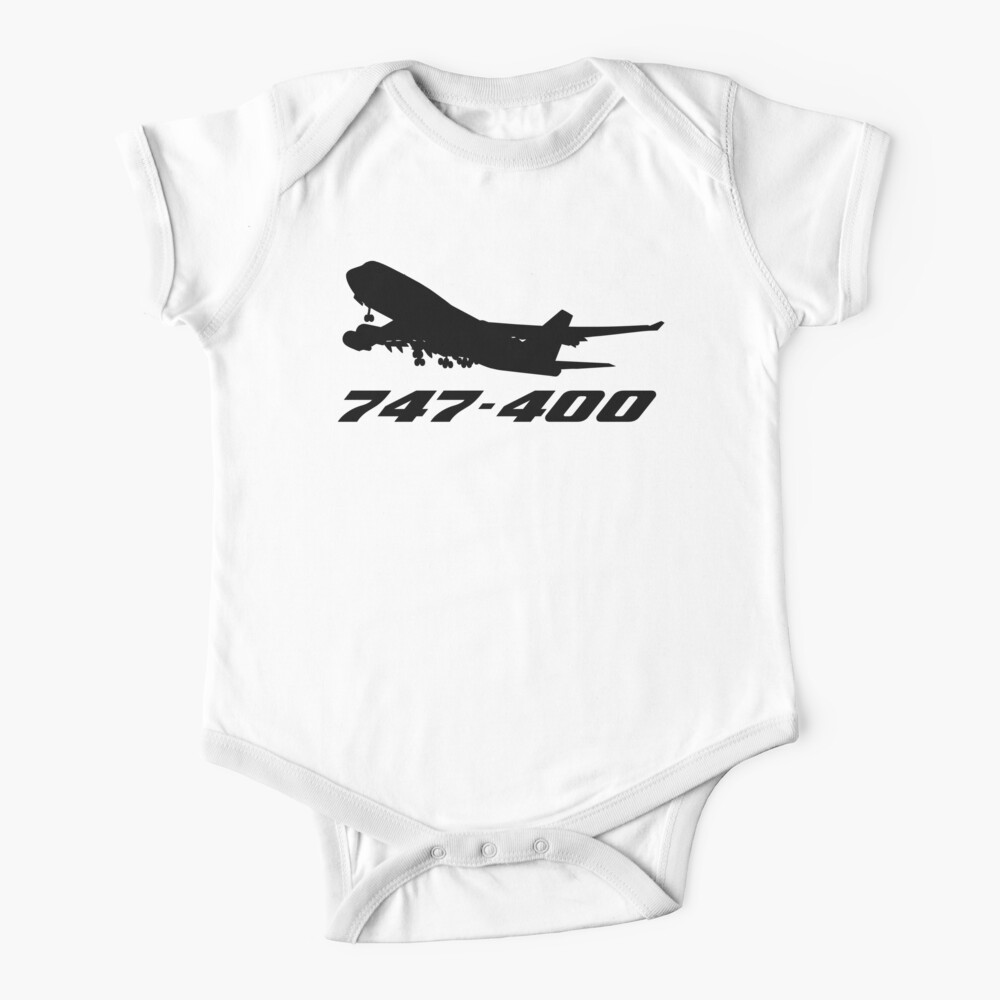 Boeing 747 400 Silhouette Baby One Piece For Sale By Avi8orgear Redbubble