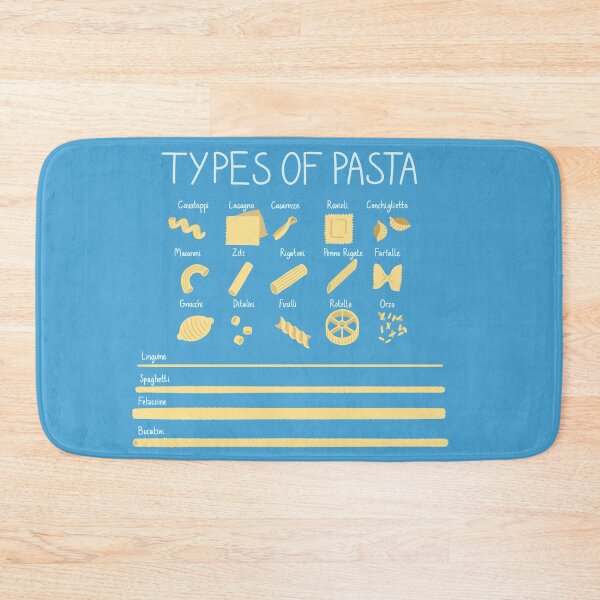 Item preview, Types of Pasta Diagram (Blue) designed and sold by nina-aagaard.