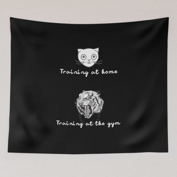 Item preview, Funny Fitness Joke - Training at Home vs Training at the Gym Humour - Hilarious Workout designed and sold by onliYours Fitness.
