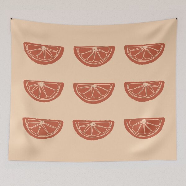 Item preview, Boho Orange Segments Pattern designed and sold by CocoandDaisy.