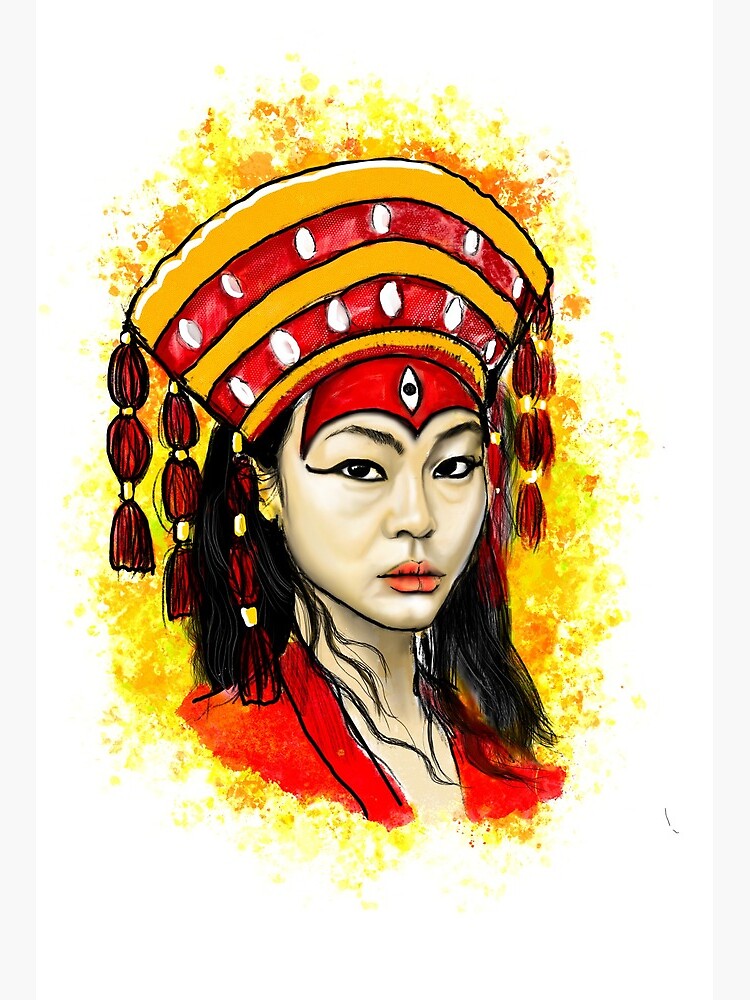 Panga Kirtipur  Sketch of Living Goddess Kumari   Facebook