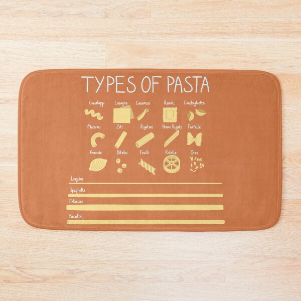 Item preview, Types of Pasta Diagram (Orange) designed and sold by nina-aagaard.