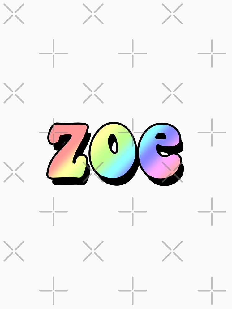 "aesthetic rainbow zoe name" T-shirt by STAR10008 | Redbubble