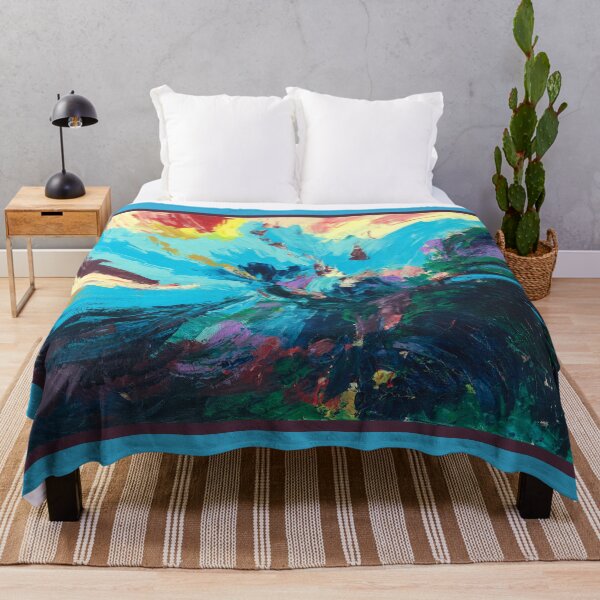 Item preview, Flash, Color Burst, Abstract Landscape Painting by Courtney Hatcher designed and sold by cghatcherart.