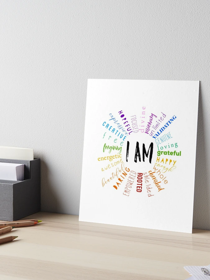 Positive Affirmation Art Board Print for Sale by janetilmastuf