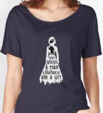A Man, a Lighthouse and a City Women's Relaxed Fit T-Shirt