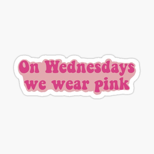 MEAN GIRLS Badge Pack on Wednesdays We Wear Pink Pin Button -  Sweden