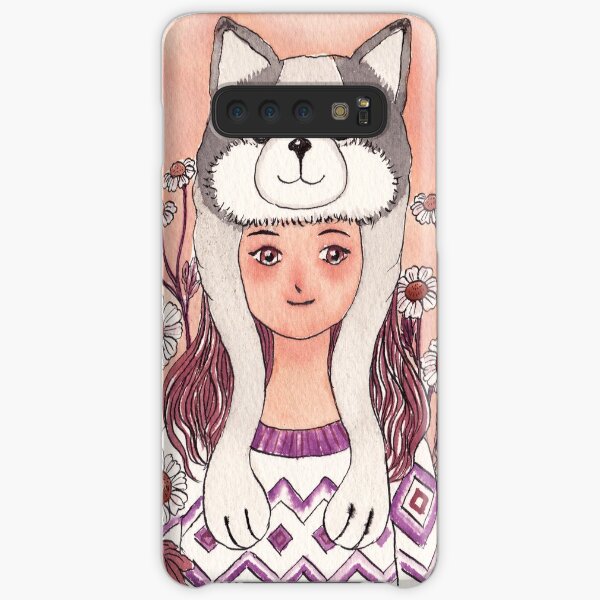 The Girl wearing a Husky hat Samsung Galaxy Snap Case