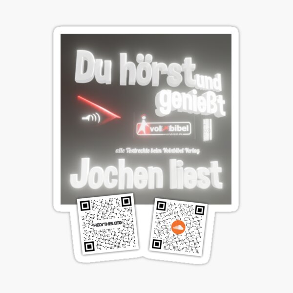 Leseservice Volxbibel - Du hörst und genießt - Jochen liest Sticker