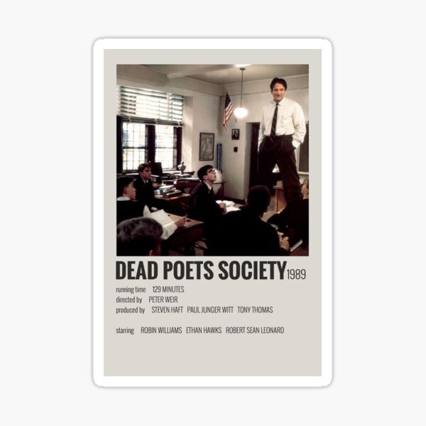 Dead poets society movie poster Sticker