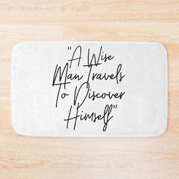 Item preview, a wise man travels to discover himself text designed and sold by Wizabi.