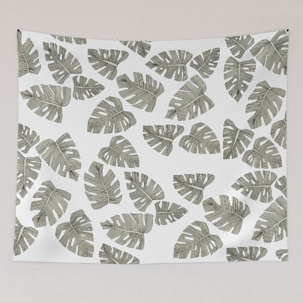 Item preview, Detailed Monstera Leaves Pattern designed and sold by Ally Gracie.