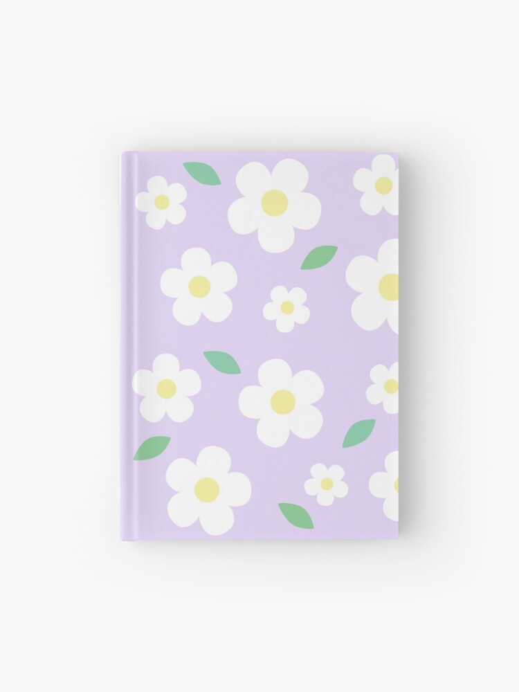 Cuaderno de tapa dura «Flor blanca Pastel Lavanda Púrpura Kawaii Lindo  Cottagecore Estética» de candymoondesign | Redbubble
