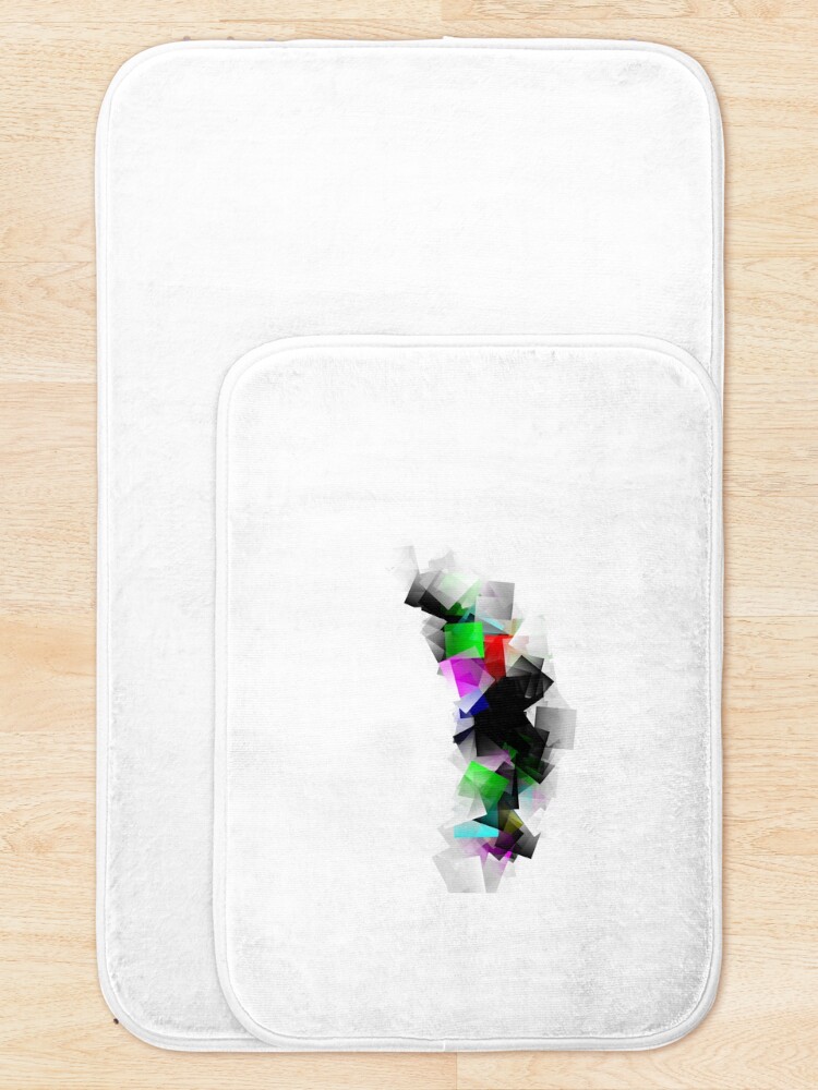 Thumbnail 5 of 6, Bath Mat, Cubic Cascade  designed and sold by DesignsofNote.