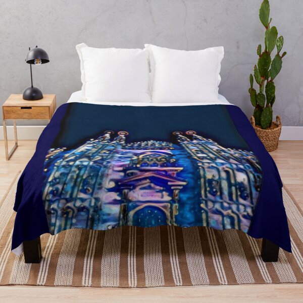Item preview, Spain Sagrada Familia Barcelona Blue Digital art Fairy Tale Mosaic watercolor designed and sold by conceptDVS.