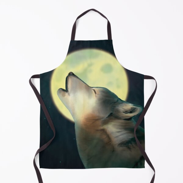 Item preview, Wolf howling to the full moon designed and sold by Brushes with Nature.