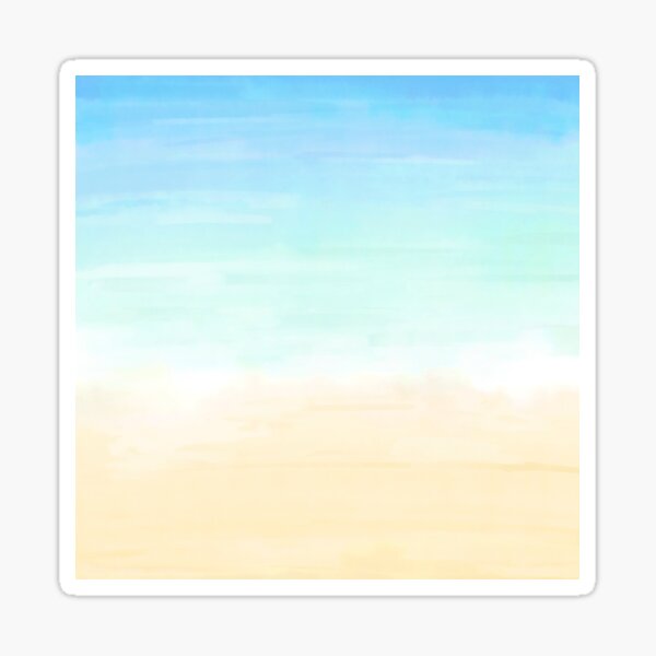 "Beach Pastel Watercolor" Sticker by PanyaCreative Redbubble