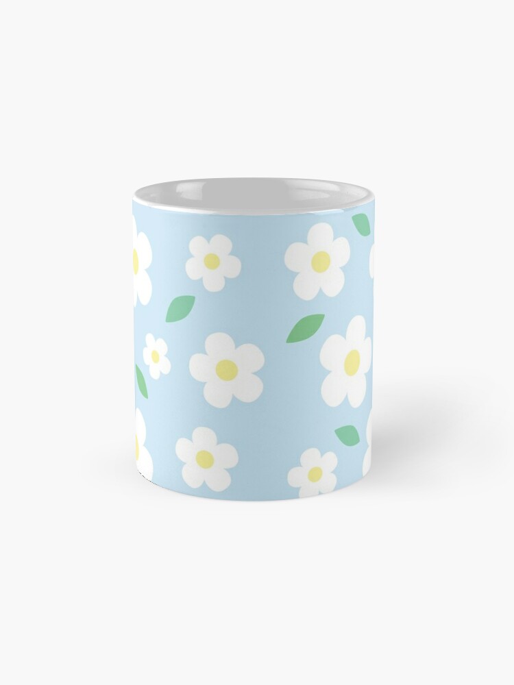 White Flower Pastel Blue Kawaii Cute Cottagecore Aesthetic Coffee Mug for  Sale by candymoondesign