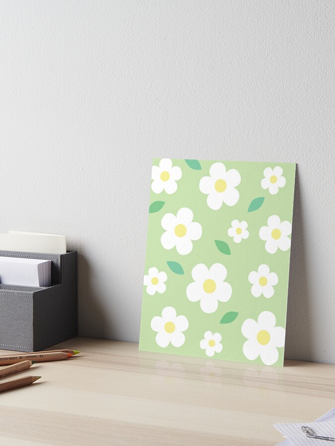 White Flower Pastel Green Kawaii Cute Cottagecore Aesthetic Coffee Mug for  Sale by candymoondesign