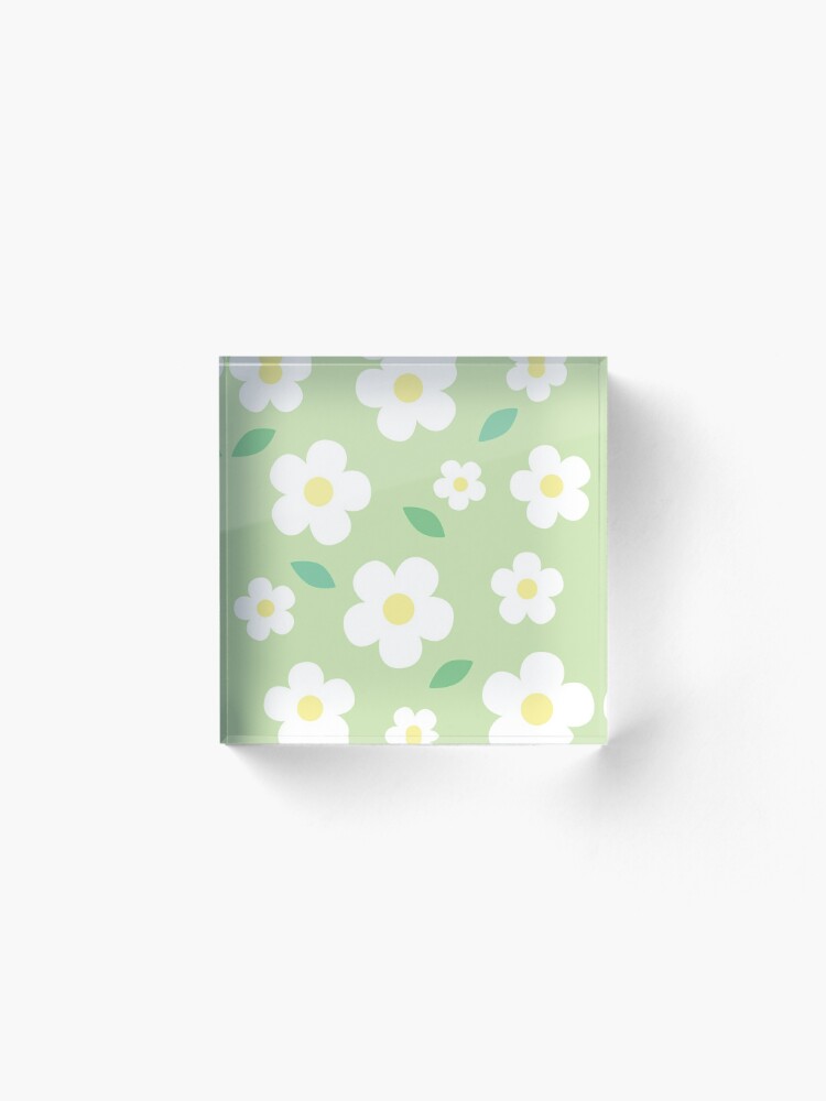 White Flower Pastel Green Kawaii Cute Cottagecore Aesthetic Coffee Mug for  Sale by candymoondesign