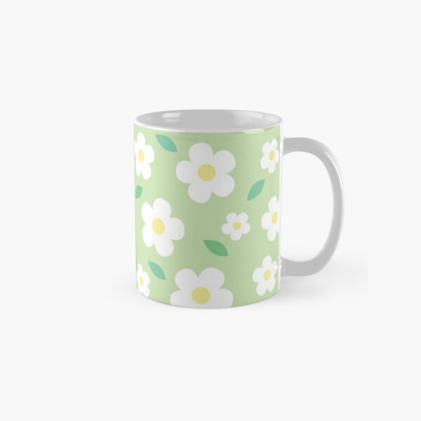 White Flower Pastel Blue Kawaii Cute Cottagecore Aesthetic Coffee Mug for  Sale by candymoondesign
