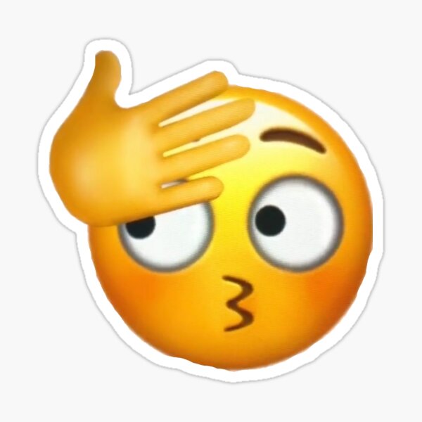 "Looking away hand emoji" Sticker for Sale by Karsmultifam Redbubble