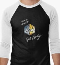Camiseta ¾ bicolor para hombre Estamos despiertos toda la noche para tener suerte