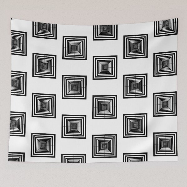Item preview, black white rectangular loop designed and sold by basitcv.