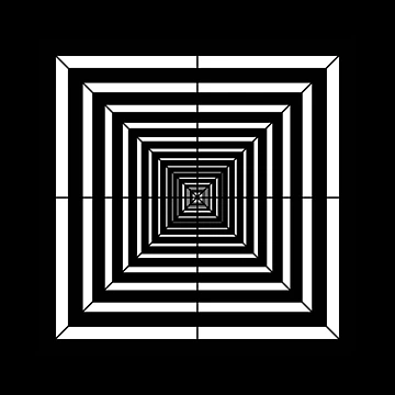 Artwork thumbnail, black white rectangular loop by basitcv