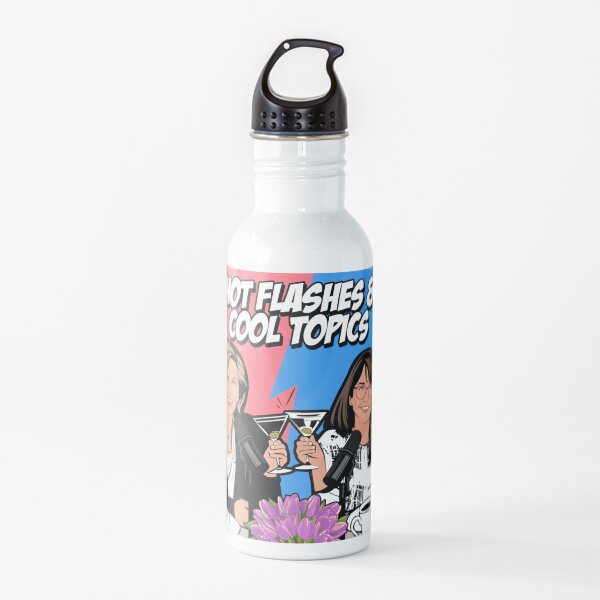 Hot Flashes & Cool Topics Logo Water Bottle