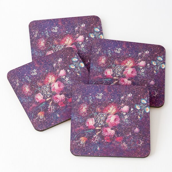 Item preview, Dreamy Floral Glitter Fairy Tale Pink Purple Burlesque Design - Vintage Flowers designed and sold by Xarah.