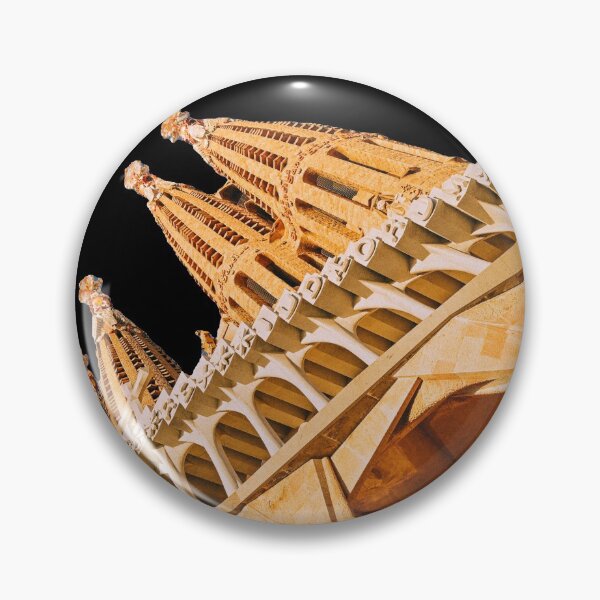 Item preview, Spain Sagrada Familia Barcelona Brown Vintage Digital art Fairy Tale Mosaic watercolor designed and sold by conceptDVS.