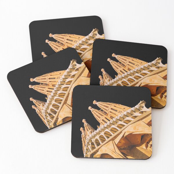 Item preview, Spain Sagrada Familia Barcelona Brown Vintage Digital art Fairy Tale Mosaic watercolor designed and sold by conceptDVS.