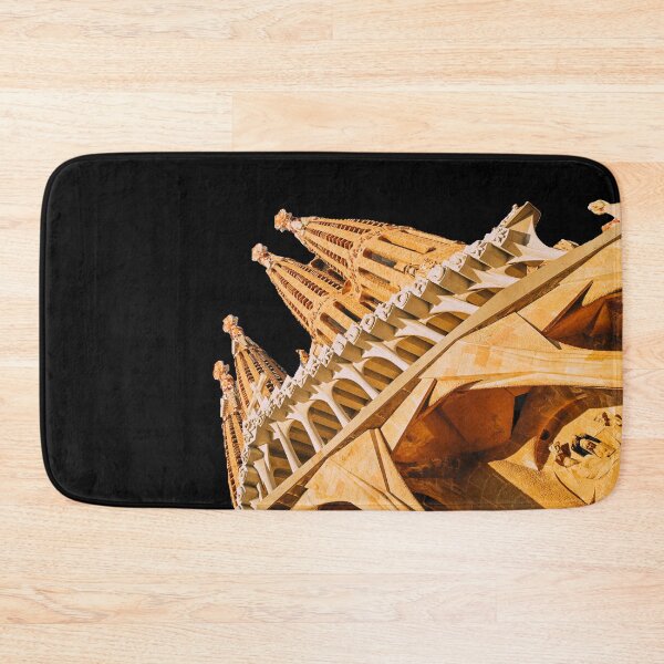 Item preview, Spain Sagrada Familia Barcelona Brown Vintage Digital art Fairy Tale Mosaic watercolor designed and sold by conceptDVS.