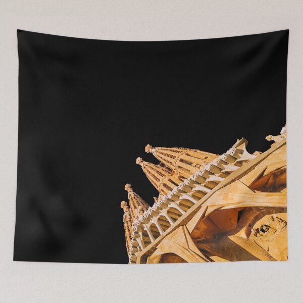 Item preview, Spain Sagrada Familia Barcelona Brown Vintage Digital art Fairy Tale Mosaic watercolor designed and sold by conceptDVS.