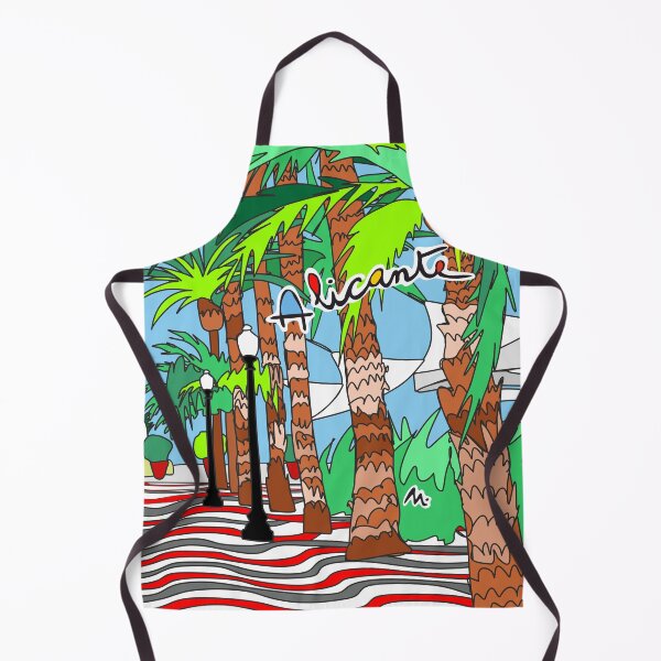 Item preview, Esplanade of Alicante with palm trees, illustration, souvenirs, travel memories, visit to Alicante in color designed and sold by Miduart.