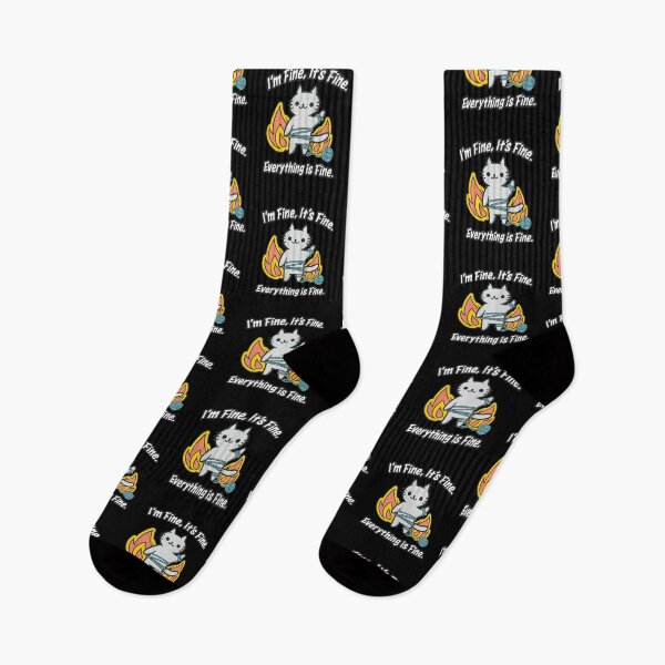 Item preview, Funny I'm Fine, It's Fine, Everything Is Fine Meme Kitten Cat Mental Health Kawaii 20202 Graphic designed and sold by JessieJune.