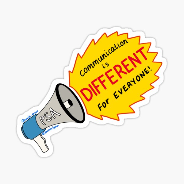 Copy of Autie eevee x Journo Lydia Different Communication Sticker