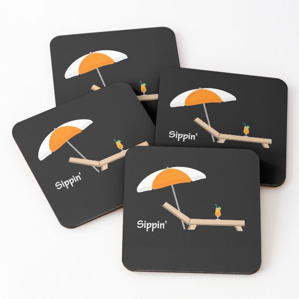 Item preview, Sippin' Tropical Drink in Lounge Chair designed and sold by Five O'clock Shirts.