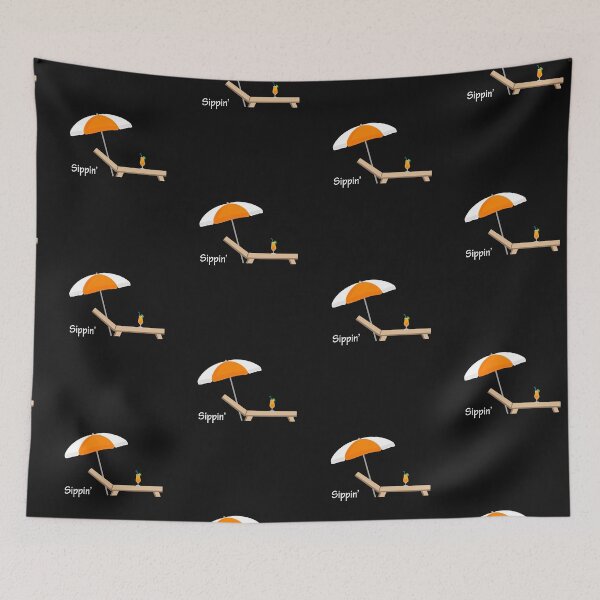 Item preview, Sippin' Tropical Drink in Lounge Chair designed and sold by Five O'clock Shirts.
