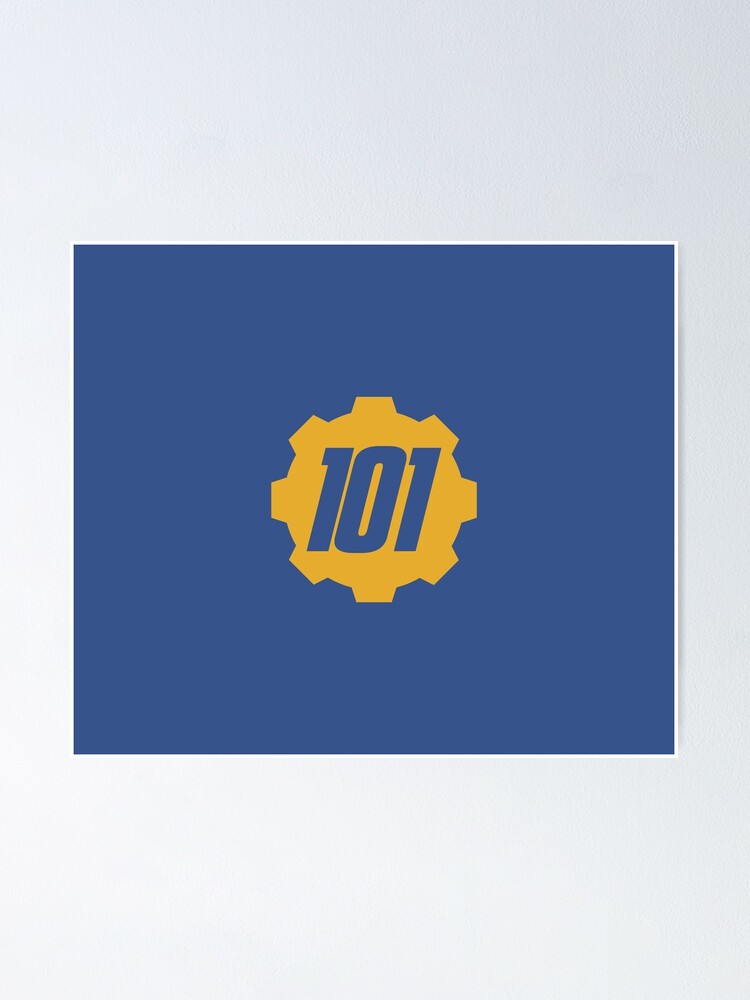 Vault 101 Door Logo Poster By Mercatus Redbubble