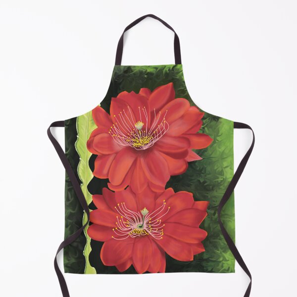 Item preview, Cactus red flower blooming in the Spring designed and sold by Brushes with Nature.