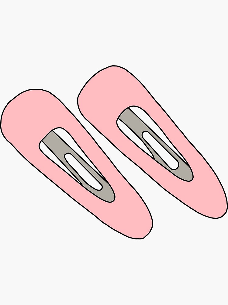 "Soft Girl Aesthetic Hair Clips" Sticker by CaitlinCerys Redbubble