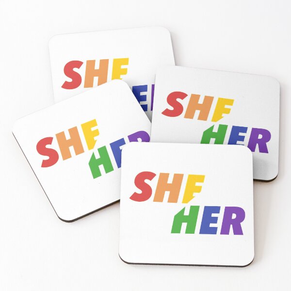 Artikelvorschau, LGBTQA + Repräsentation - Pronomen: Sie / Sie (R) entworfen und verkauft von poptheaterart.