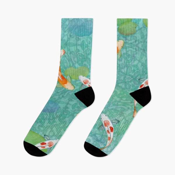 Item preview, Koi fish on turquoise   designed and sold by Sue Zipkin.