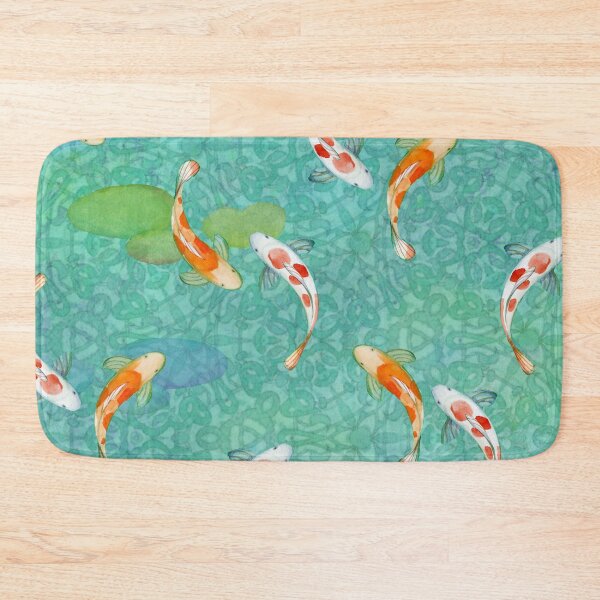 Item preview, Koi fish on turquoise   designed and sold by Sue Zipkin.