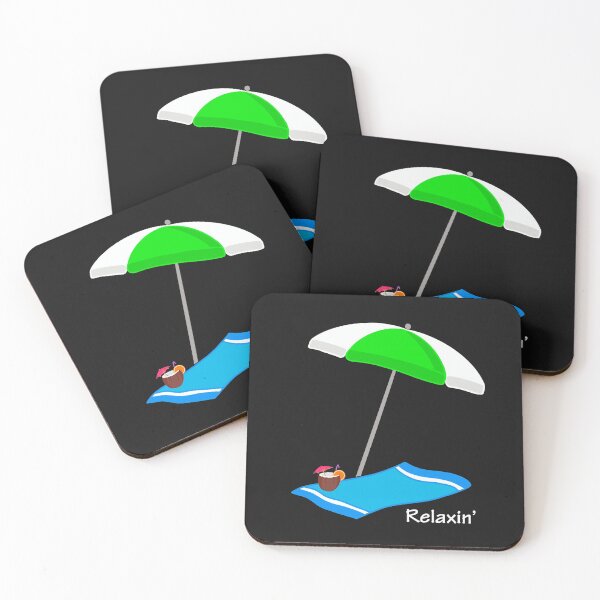 Item preview, Relaxin' on a Beach Towel with a Tropical Drink designed and sold by Five O'clock Shirts.